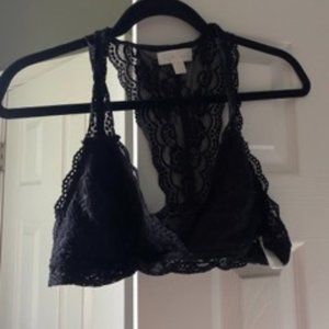 black lace bralette